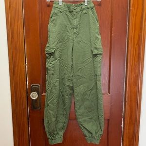 UO Army Green Carpenter Style Cargo Pants